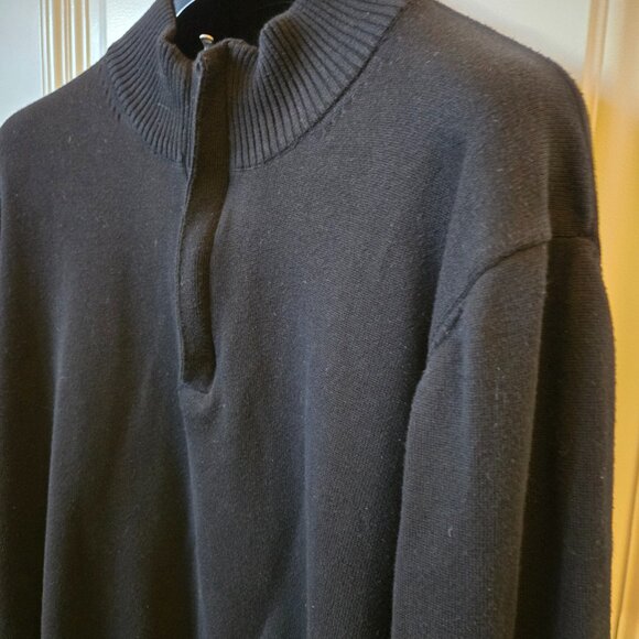 Hugo Boss Mens 1/4 Zip Wool Blend Sweater - Picture 2 of 12